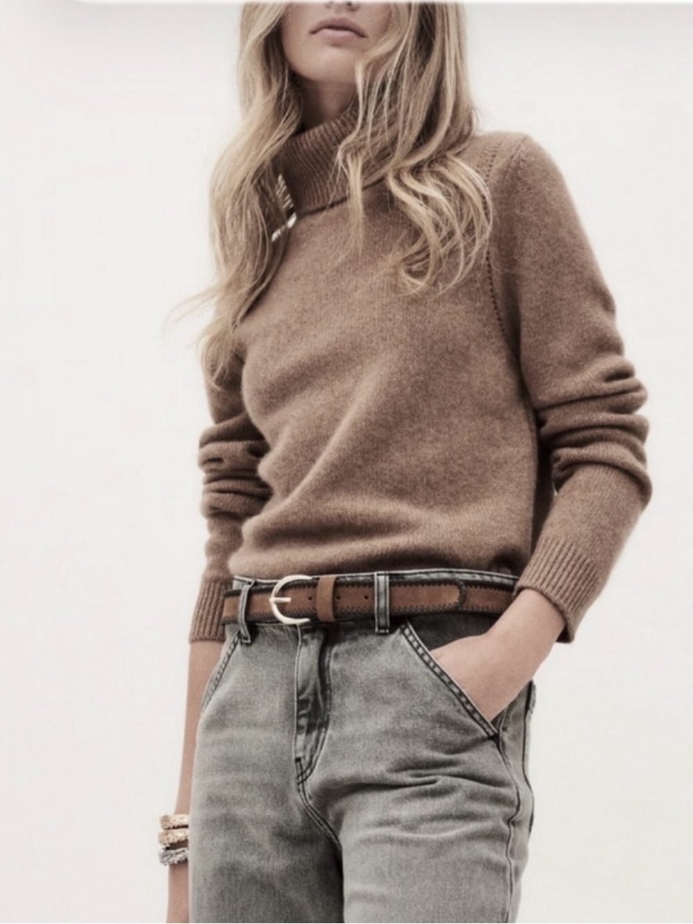 ba&sh Lady Pullover Camel Tan Turtleneck Sweater - Size XS / 0 - Picture 1 of 13